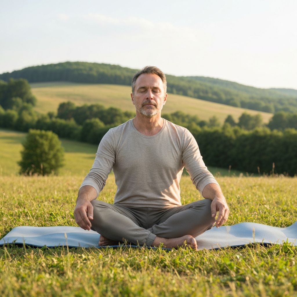 Person practicing breathing exercise